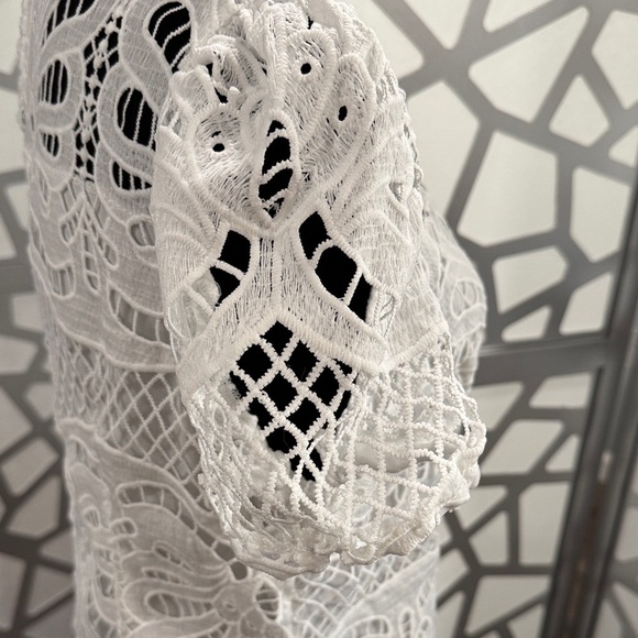 SHEIN Elegant White Lace Mini Dress - Picture 4 of 10